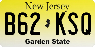 NJ license plate B62KSQ