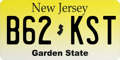 NJ license plate B62KST