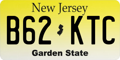 NJ license plate B62KTC