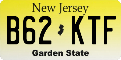 NJ license plate B62KTF