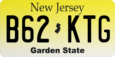NJ license plate B62KTG