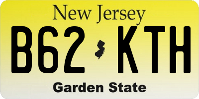 NJ license plate B62KTH