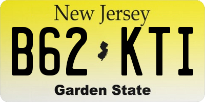 NJ license plate B62KTI