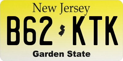NJ license plate B62KTK