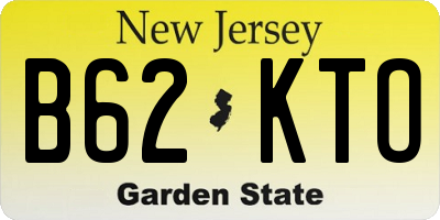 NJ license plate B62KTO