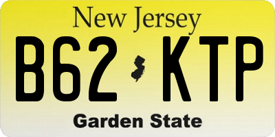 NJ license plate B62KTP