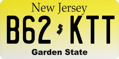 NJ license plate B62KTT