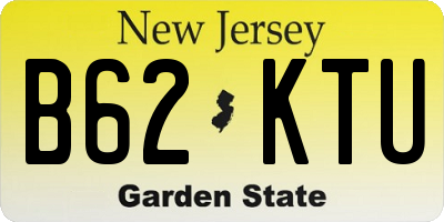 NJ license plate B62KTU