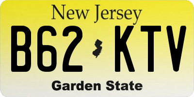 NJ license plate B62KTV