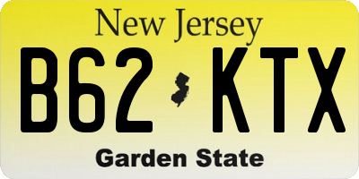 NJ license plate B62KTX