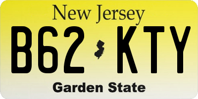 NJ license plate B62KTY