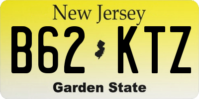 NJ license plate B62KTZ