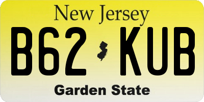 NJ license plate B62KUB