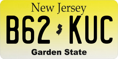 NJ license plate B62KUC