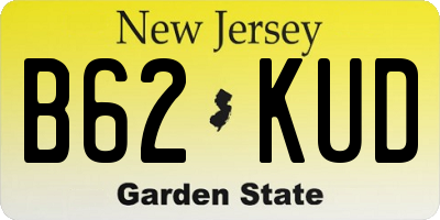 NJ license plate B62KUD