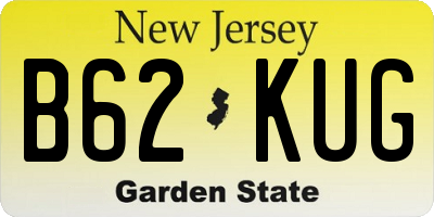 NJ license plate B62KUG