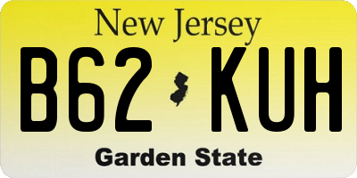 NJ license plate B62KUH