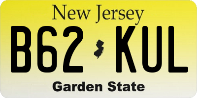 NJ license plate B62KUL