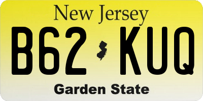 NJ license plate B62KUQ