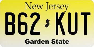 NJ license plate B62KUT