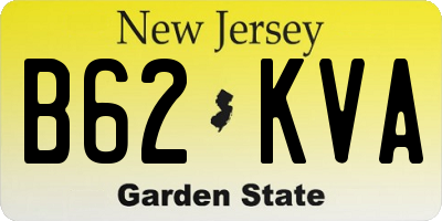 NJ license plate B62KVA