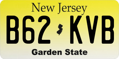 NJ license plate B62KVB