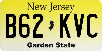 NJ license plate B62KVC