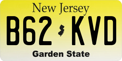 NJ license plate B62KVD