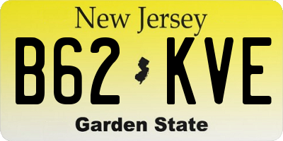 NJ license plate B62KVE