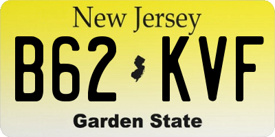 NJ license plate B62KVF