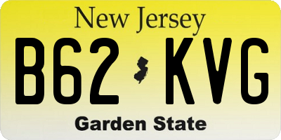 NJ license plate B62KVG