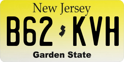 NJ license plate B62KVH