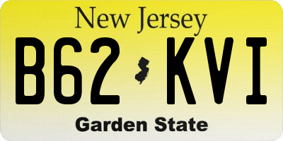NJ license plate B62KVI