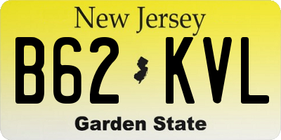 NJ license plate B62KVL