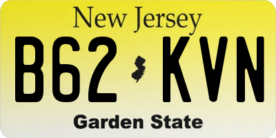 NJ license plate B62KVN