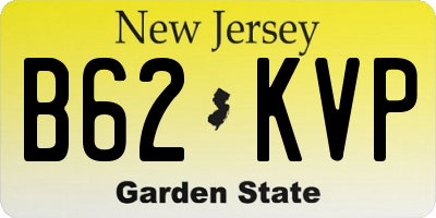 NJ license plate B62KVP