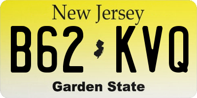 NJ license plate B62KVQ
