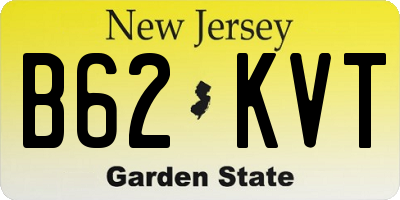 NJ license plate B62KVT