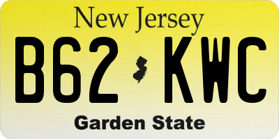 NJ license plate B62KWC