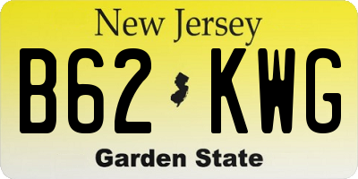 NJ license plate B62KWG
