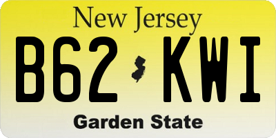 NJ license plate B62KWI