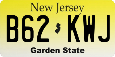 NJ license plate B62KWJ