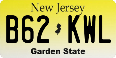 NJ license plate B62KWL