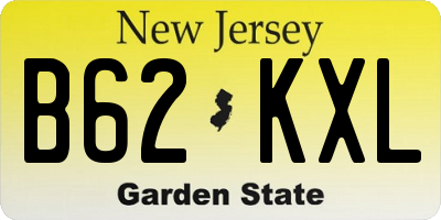 NJ license plate B62KXL