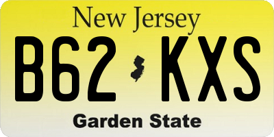 NJ license plate B62KXS