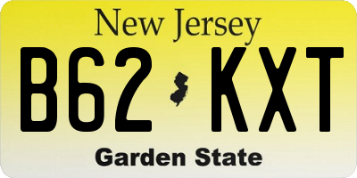 NJ license plate B62KXT
