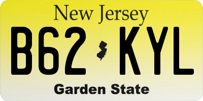 NJ license plate B62KYL