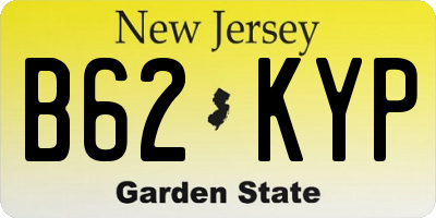 NJ license plate B62KYP