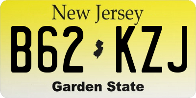 NJ license plate B62KZJ