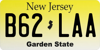 NJ license plate B62LAA